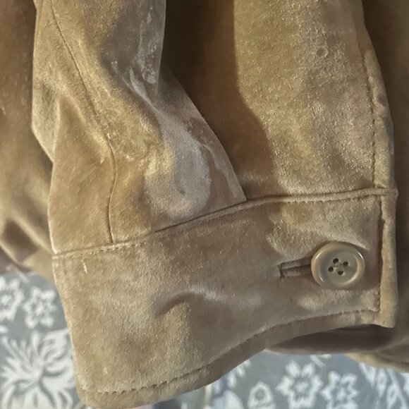 Roundtree & Yorke Men’s XLT Genuine Suede Leather Jacket – Camel Tan Zip-Up Clas - Picture 8 of 8